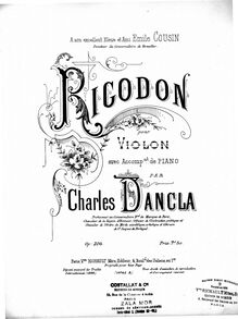 Partition de piano, Rigodon, Op.206, Dancla, Charles