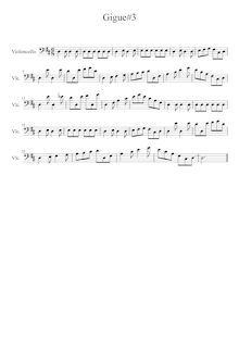 Partition Gigue,  No.3 en D major, D major, Cohen, Roberto Cesar