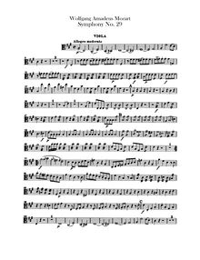 Partition altos, Symphony No.29, A major, Mozart, Wolfgang Amadeus par Wolfgang Amadeus Mozart