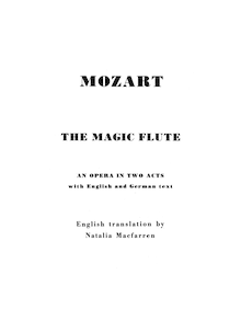Partition The Magic Flute, Mozart