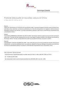 Publicité télévisuelle et nouvelles valeurs en Chine - article ; n°1 ; vol.66, pg 90-107