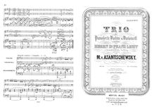 Partition complète et parties, Piano Trio, Op.10, F♯ minor