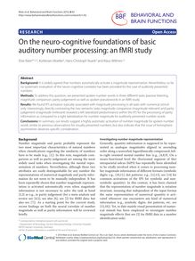 On the neuro-cognitive foundations of basic auditory number processing: an fMRI study