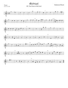 Partition ténor viole de gambe 2, octave aigu clef, Il Terzo Libro de Madrigali a cinque voci
