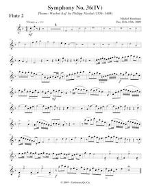 Partition flûte 2, Symphony No.36  Christmas Symphony , F major par Michel Rondeau