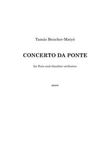 Partition complète, pour flûte et chamber orchestre, Beischer-Matyó, Tamás