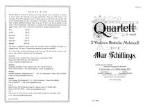 Partition parties complètes, corde quatuor, E minor, Schillings, Max von