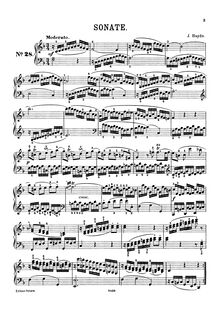 Partition complète, Piano Sonata No.47 en F major, Haydn, Joseph