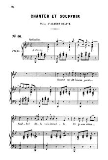 Partition complète (B♭ major), Chanter et souffrir, Gounod, Charles