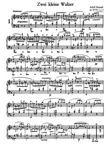Partition complète, 2 Petites Valses, Op.28, Henselt, Adolf von par Adolf von Henselt
