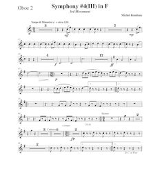 Partition hautbois 2, Symphony No.4  Pastorale , Symphony on Canadian Folk Themes par Michel Rondeau