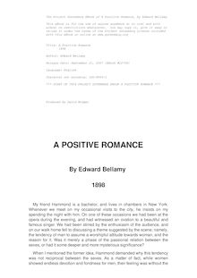 A Positive Romance - 1898
