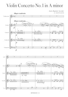 Partition complète et parties, violon-Concert en A Minor