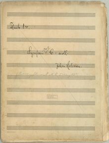 Partition flûte 1, Symphony No.1, Symphony No.1 in C minor, C minor