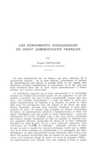 Les Fondements idéologiques du droit Administratif Français