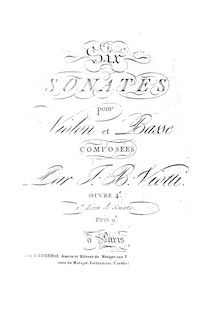 Partition complète, 6 sonates pour violon et violoncelle, W.V:1-6