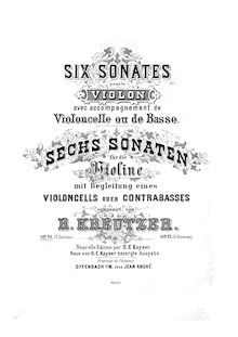 Partition parties complètes, violon sonates, Op.16, Kreutzer, Rodolphe