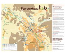 Plan du réseau tub transport urbain du barrois