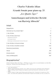 Partition Complete Annotations (German), Alkan: Grande Sonate  Les Quatre Âges 