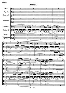 Partition , Andante, Piano Concerto No.13, C major, Mozart, Wolfgang Amadeus
