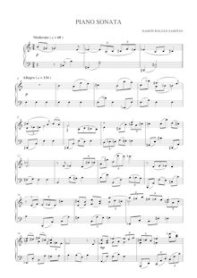 Partition complète, Piano Sonata, Roldán, Ramón