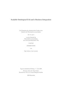 Scalable ontological EAI and e-business integration [Elektronische Ressource] / von Jens Lemcke