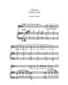 Partition complète (B♭ minor: haut voix et piano), L heure volée