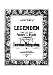Partition de violoncelle (grayscale), Legenden, Herzogenberg, Heinrich von