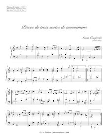 Partition Pièce de trois sortes de mouvemens (D minor), Pièces de clavecin du manuscrit Bauyn
