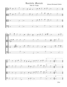 Partition  18, Tripla - partition complète (Tr A T B), Banchetto Musicale