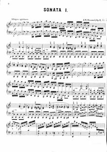Partition complète, Piano Sonata No.1, C major, Hummel, Johann Nepomuk
