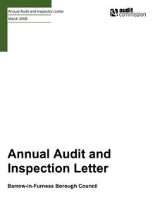 2006-2007 - Annual Audit and Inspection Letter -  Barrow-in-Furness BC v1.0