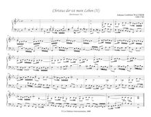Partition complète, choral Prelude, E-flat major, Walther, Johann Gottfried
