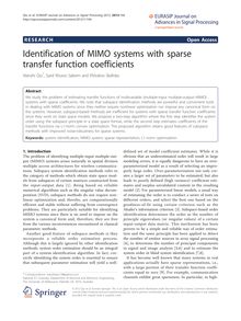 Identification of MIMO systems with sparse transfer function coefficients