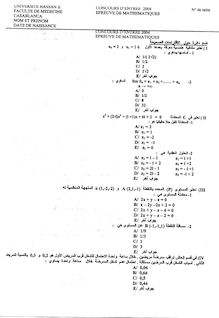Math2004-arabe (FMedecine Casa Maths Arabe)