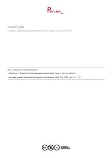 Indo-Chine - article ; n°1 ; vol.2, pg 401-403
