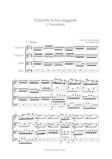 Partition Inomplete score, L Incostante, Sardelli, Federico Maria