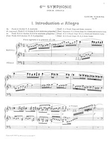 Partition complète, Symphonie No.6, Op.59, Vierne, Louis