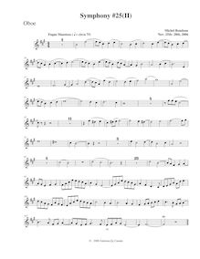 Partition hautbois, Symphony No.25, A major, Rondeau, Michel par Michel Rondeau