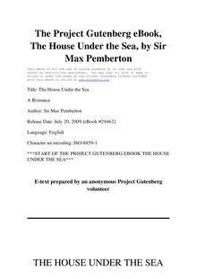 The House Under the Sea - A Romance