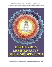 Découvrez les bienfaits de la méditation
