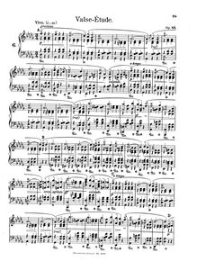 Partition complète, Valse-Etude, Op.83, Mayer, Charles