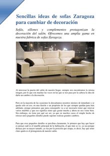 Sencillas ideas de sofas Zaragoza para cambiar de decoración