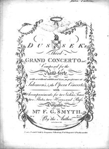 Partition violons II, Piano Concerto No.7, Op.29, C major, Dussek, Jan Ladislav