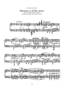 Partition , Polonaise, Souvenir de Dresde, Op.118, Rubinstein, Anton