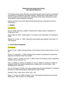 Collaborative Peer Supervision  Groups Topic-Specific References ...