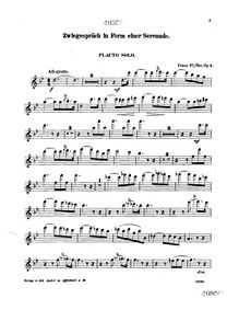 Partition flûte , partie, Zwiegespräch en Form einer Serenade, für Flöte & Clarinette mit Begleitung des Pianoforte