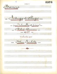 Partition basson, Adagio et Allegro, Op.70, Adagio et allegro pour violoncelle (et piano), Op.10