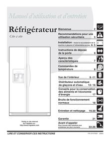 Notice Réfrigérateur Frigidaire  FRS26KF5DB5