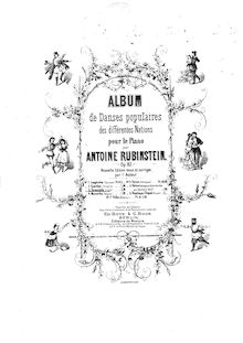 Partition , Tarantelle (Italie), 7 National Dances, Op.82, Rubinstein, Anton